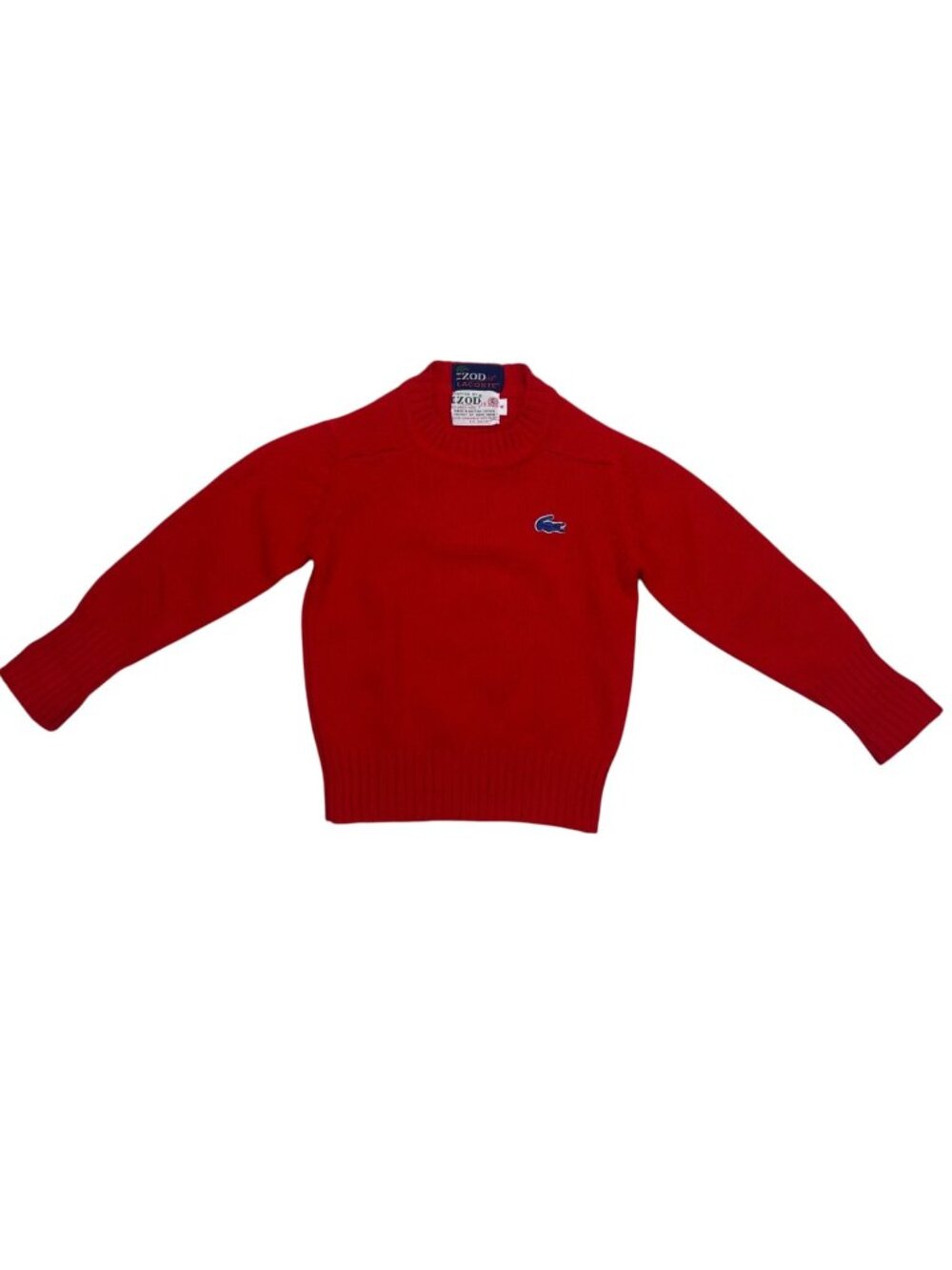 Izod Lacoste 4 Child Wool Sweater Red Winter Holiday Christmas